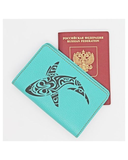 Живи Ярко Обложка на паспорт кожаная Акула