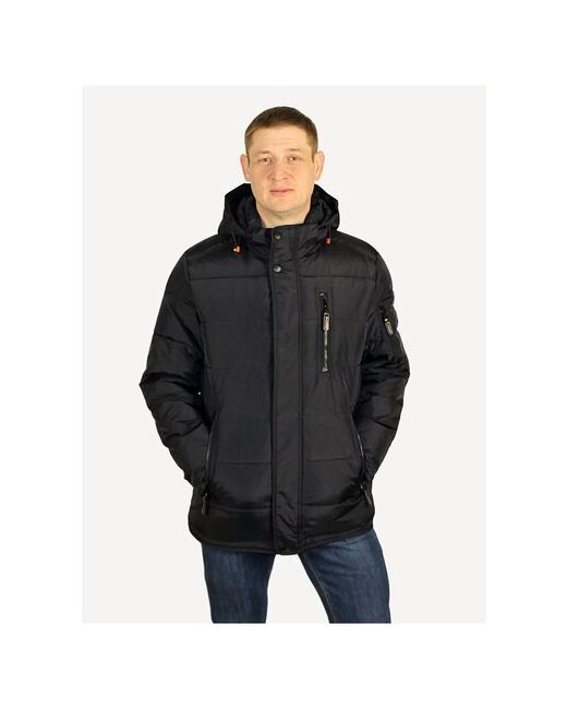 Zk Куртка зимняя капюшоном на молнии темно размер 48 L