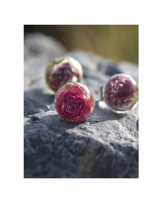Solodstudio Объемное кольцо с цветком розы