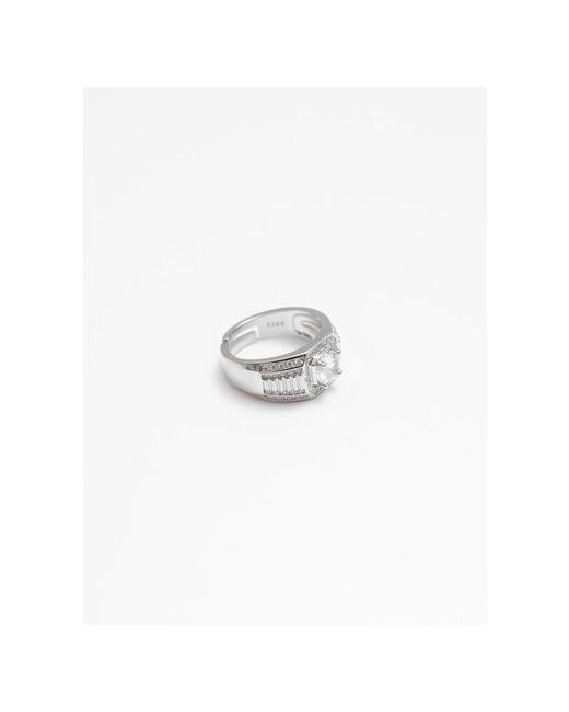 Shine & Beauty Ювелирная бижутерия безразмерное кольцо покрытое серебром с кристаллами Swarovski