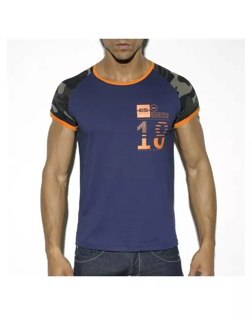 Es Collection Футболка Camo Rangla Sleeve T-Shirt Navy Размер L