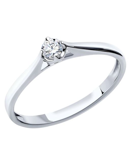 Sokolov Помолвочное кольцо из белого золота 585 пробы с бриллиантом 1011384