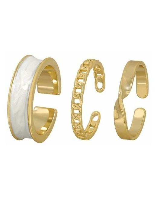 Tasyas Комплект колец 3 незамкнутых кольца золото
