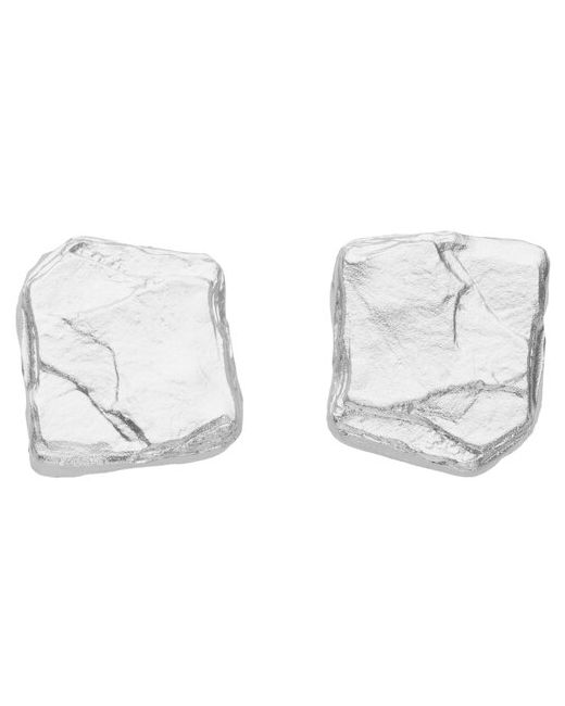 SI - Stile Italiano Серьги Scoglio квадраты из серебра 925 с покрытием белым родием