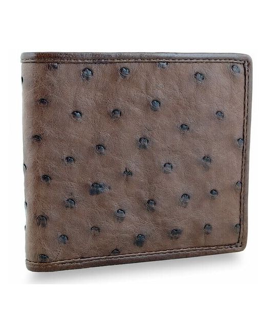 Exotic Leather Лаконичный кошелек из натуральной кожи страуса