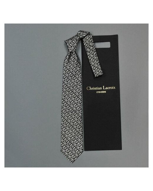 Christian Lacroix Дизайнерский черный галстук 836696