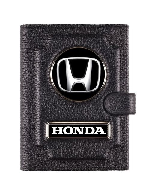Auto Oblozhka Обложка для автодокументов с кошельком Honda Кожаная обложка Хонда портмоне Бумажник водителя кошелек