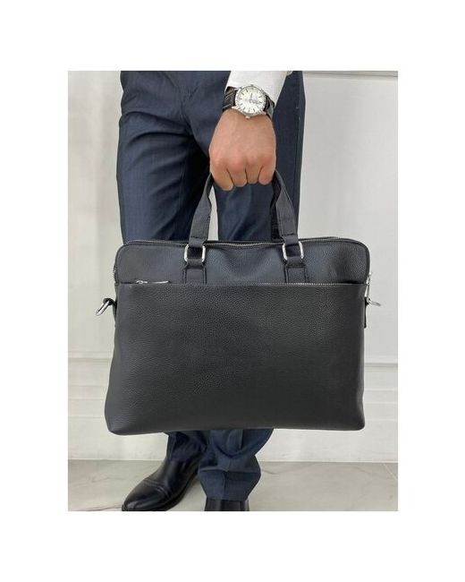 Jeanferano сумка-портфель из натуральной кожи для документов отJeanferano Черного цвета/Бизнес-сумка/Сумка .