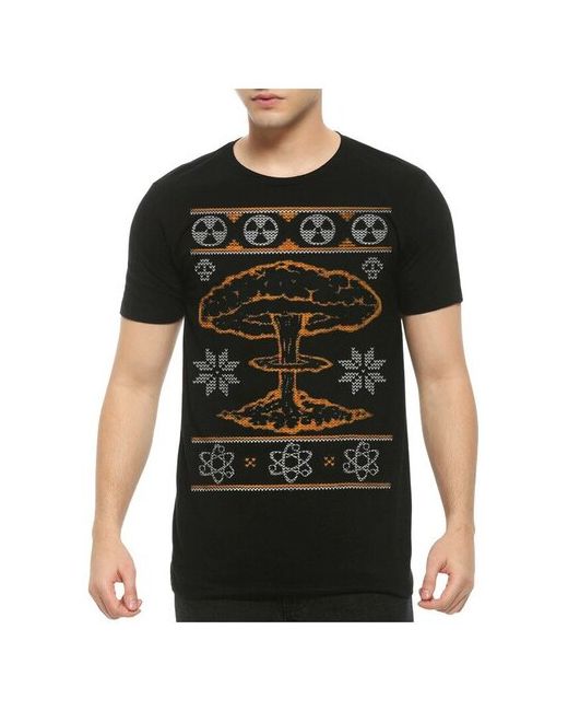 Dream Shirts Футболка с новогодним узором Ядерная зима Большой Бум Черная 2XL