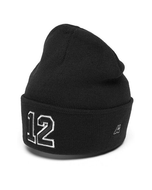 Atributika &amp; Club™ Шапка с номером 12 черная номерная шапка цифрами Один два отворотом атрибутика и клуб