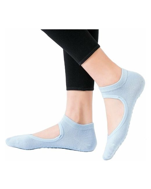 Healthy Life Носки для йоги нескользящие с закрытым носком универсальный размер