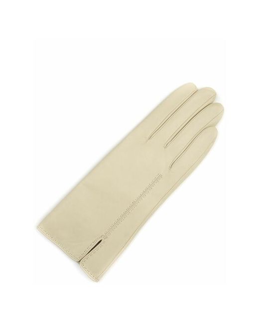 Finnemax перчатки из натурально кожи на трикотажной подкладке размер 75 молочные.