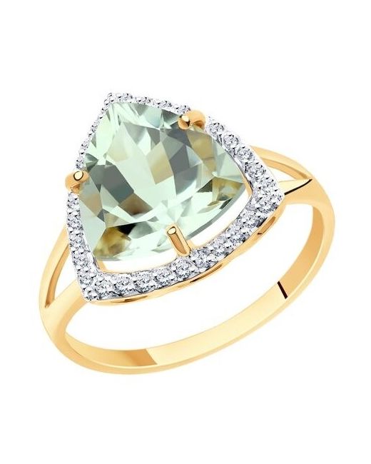 Diamant Кольцо из золота с аметистом и фианитами 51-310-00865-4
