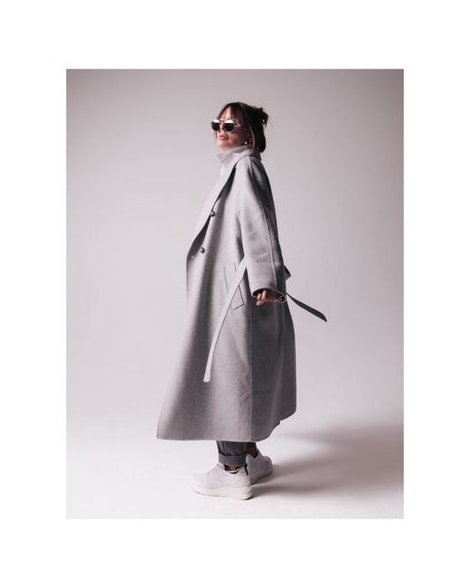 Gray+One Пальто длинное с поясом