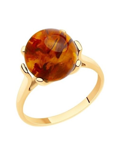 Diamant Кольцо из золота с янтарём 51-310-00767-1