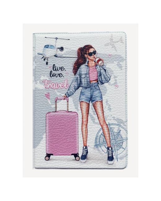Wonder Me GIFT Женская обложка на паспорт Девушка Чехол для документов из экокожи с дополнительным прозрачным карманом загранпаспорт