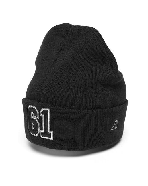Atributika &amp; Club™ Шапка с номером 61 черная номерная шапка цифрами Шесть один отворотом атрибутика и клуб