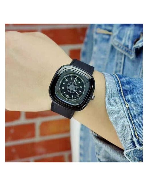 Insetto Часы наручные квадратные черные с ремешок xfcs cvfhn часы на кожаном ремешке руку большие