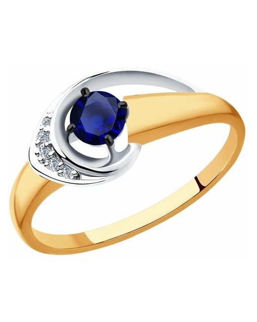 Diamant Кольцо из золота с бриллиантами и сапфиром 51-210-00540-1