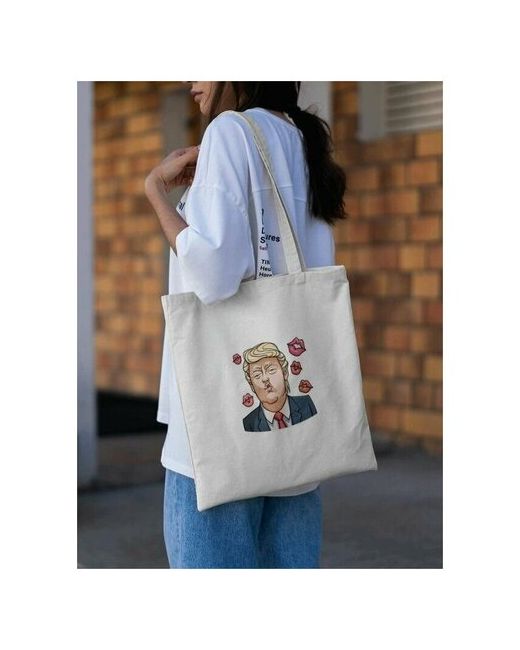 Print Must Go On сумка шоппер с принтом Дональд Трамп