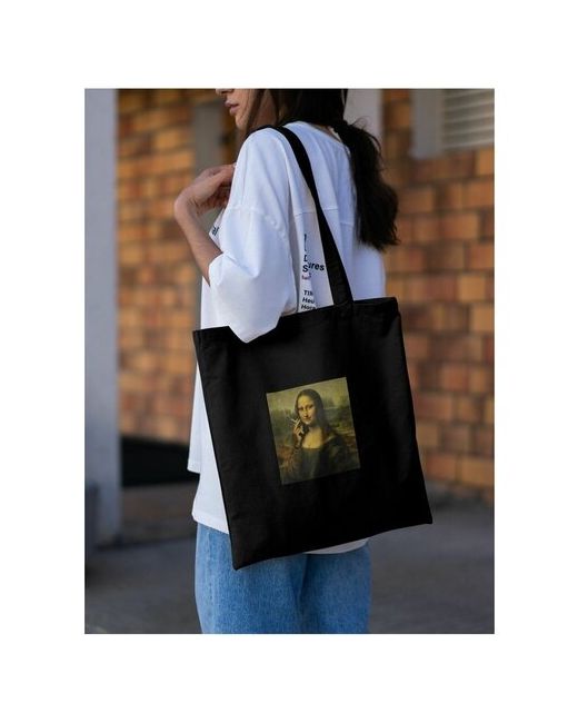 Print Must Go On сумка шоппер с принтом Мона Лиза