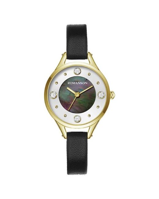 Romanson RL 0B04L LGBK кварцевые наручные часы с перламутровым циферблатом и кристаллами