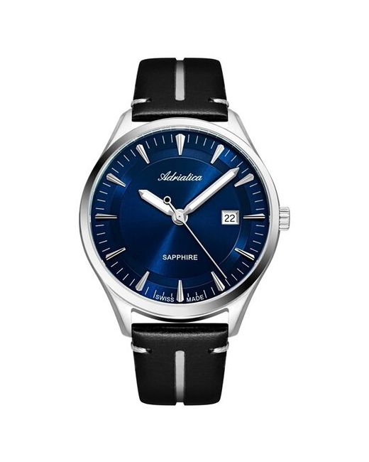 Adriatica A8330.5215Q швейцарские наручные часы с сапфировым стеклом и апертурой даты