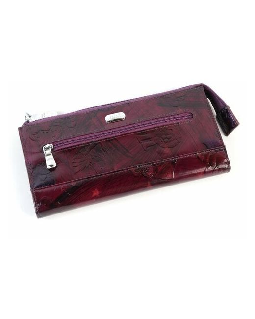Sergio Valentini пурпурный кожаный кошелек на молнии СВ 1285/1-018