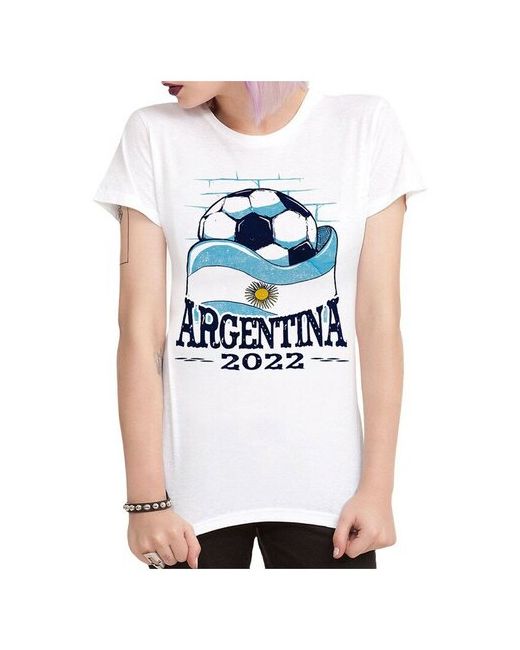 Dream Shirts Футболка с принтом Сборная Аргентины Чемпионат мира 2022 по футболу M