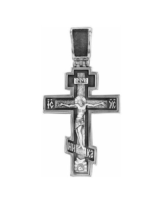 Diamant-Оnline Подвеска-крест из черненого серебра Распятие Христово 18337