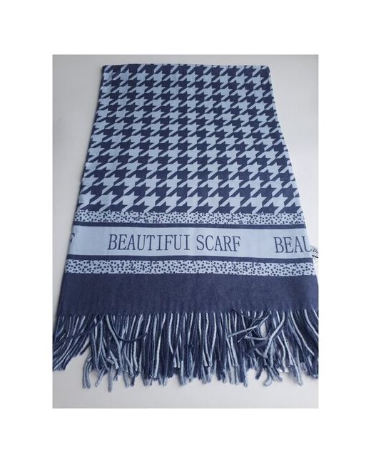 Dior шарф-платок сине 65шелк 35кашемир длина 104см ширина всесезон one двухсторонний