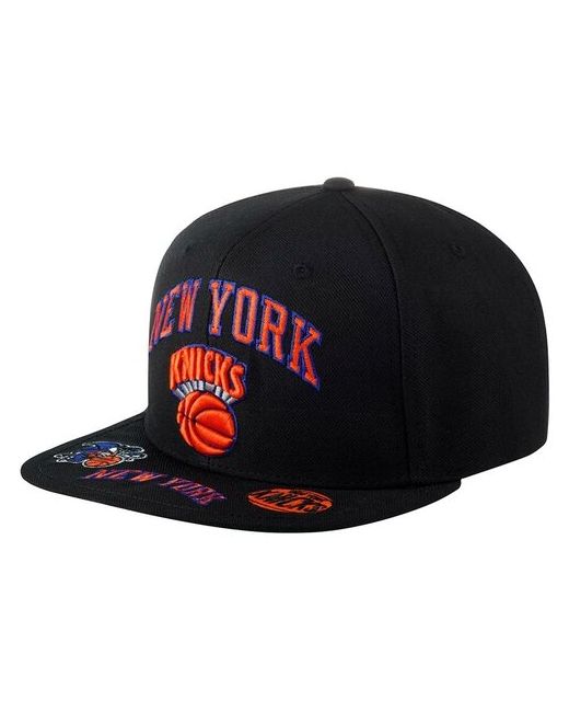 Mitchell Ness Бейсболка с прямым козырьком HHSS2997-NYKYYPPPBLCK New York Knicks NBA размер ONE