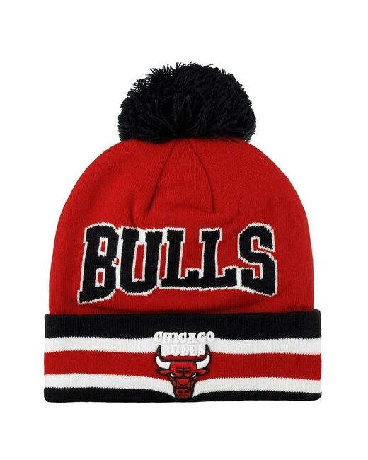 Mitchell Ness Шапка с помпоном MN1-EU097-TCUFF-CHIB-RED Chicago Bulls NBA размер ONE