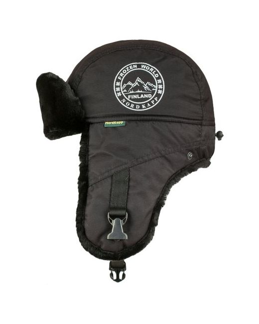 Nordkapp Мембранная шапка-ушанка с фольгированной подкладкой Sauer MX Black 528 мутон
