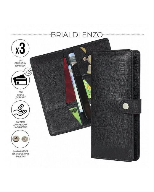 Brialdi кожаный лонгер вертикальной формы Enzo BR48194KQ relief black