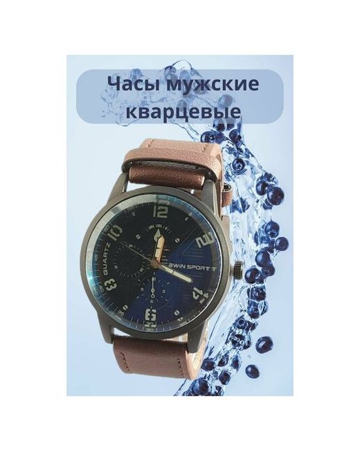 Awin Sport Часы наручные кварцевые ремешок синий циферблат