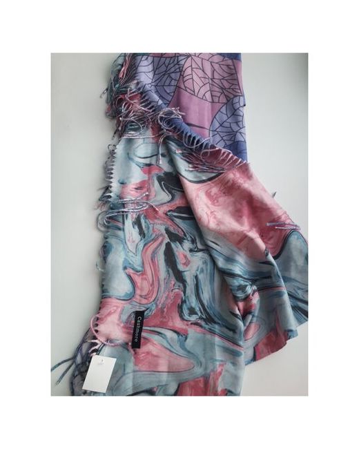 cashmere Hong Kong шарф-платок розово-голубойдвухстороннийдлина 100 смширина 98 см всесезон one