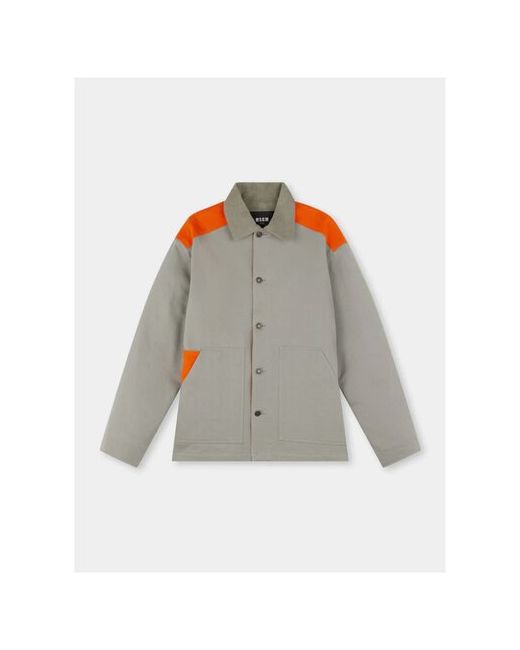 Msgm Куртка Colorblock Cotton серо-оранжевый 52