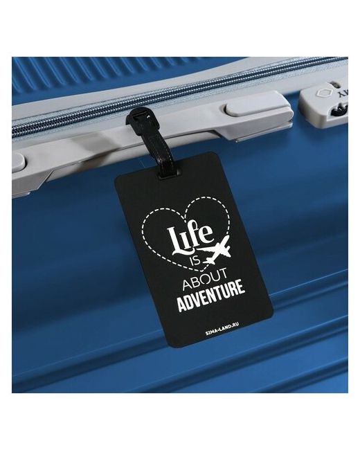 Paulo Maskoni Бирка на чемодан резиновая Life is about adventure черная