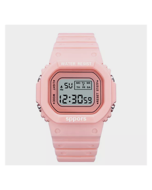 Time Часы наручные цифровые спортивные розовые/