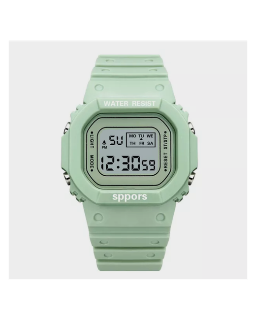 Time Часы наручные цифровые спортивные зеленые/