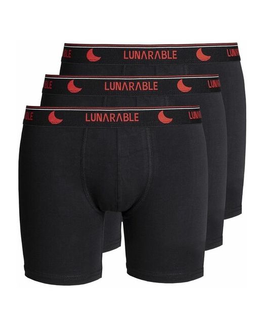 Lunarable Комплект мужских трусов черные красные 3шт. размер 52-54