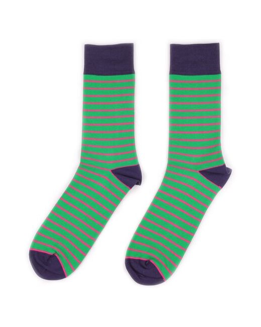 Burning Heels Дизайнерские носки Horizontal Stripes Green