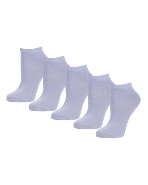 RuSocks Комплект женских носков белого цвета5 пар р-р 23-25