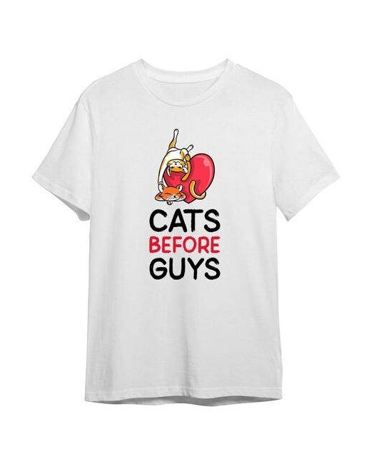 Сувенир Shop Футболка СувенирShop Cats before guys/Кот/Кошка XL