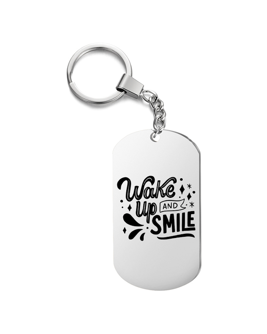 irevive Брелок для ключей wake up and smile с гравировкой подарочный жетон на сумкув подарок
