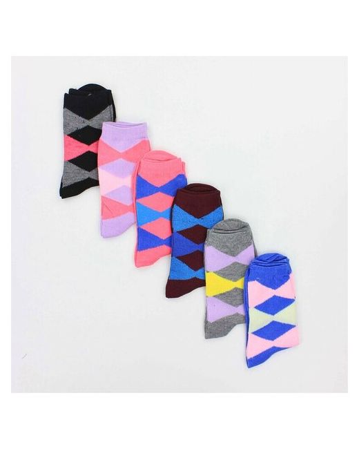 Ассорти Товаров Набор носков для 12 пар из хлопка длинные разноцветные