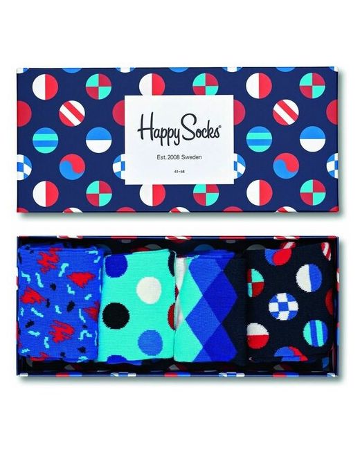 Happy Socks Подарочный набор носков 4-Pack Navy Socks Gift Set Размер 25 разноцветный