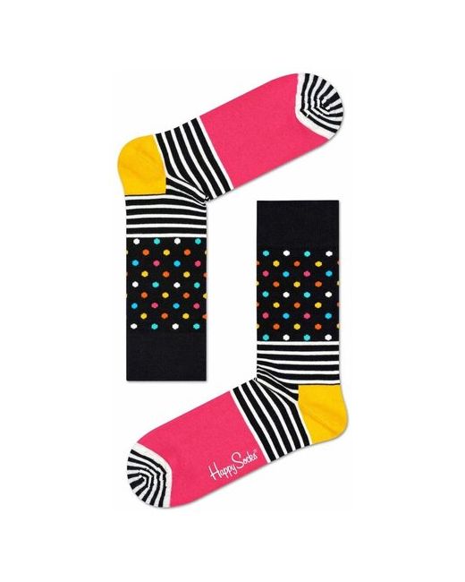 Happy Socks Яркие носки Stripes And Dots Sock с точками и полосками разноцветный 25