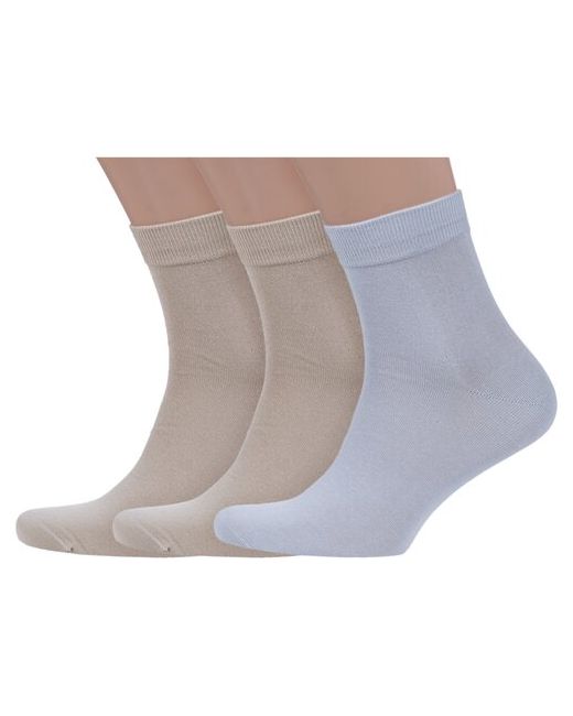Grinston Комплект из 3 пар мужских носков socks PINGONS 100 хлопка микс 4 размер 25